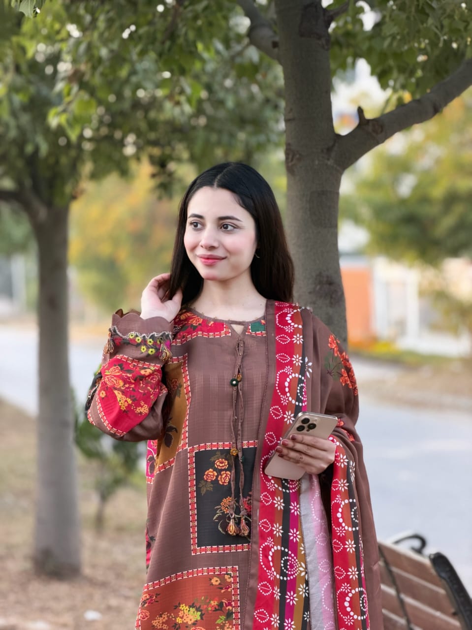 Jacquard Viscose Printed-3PC