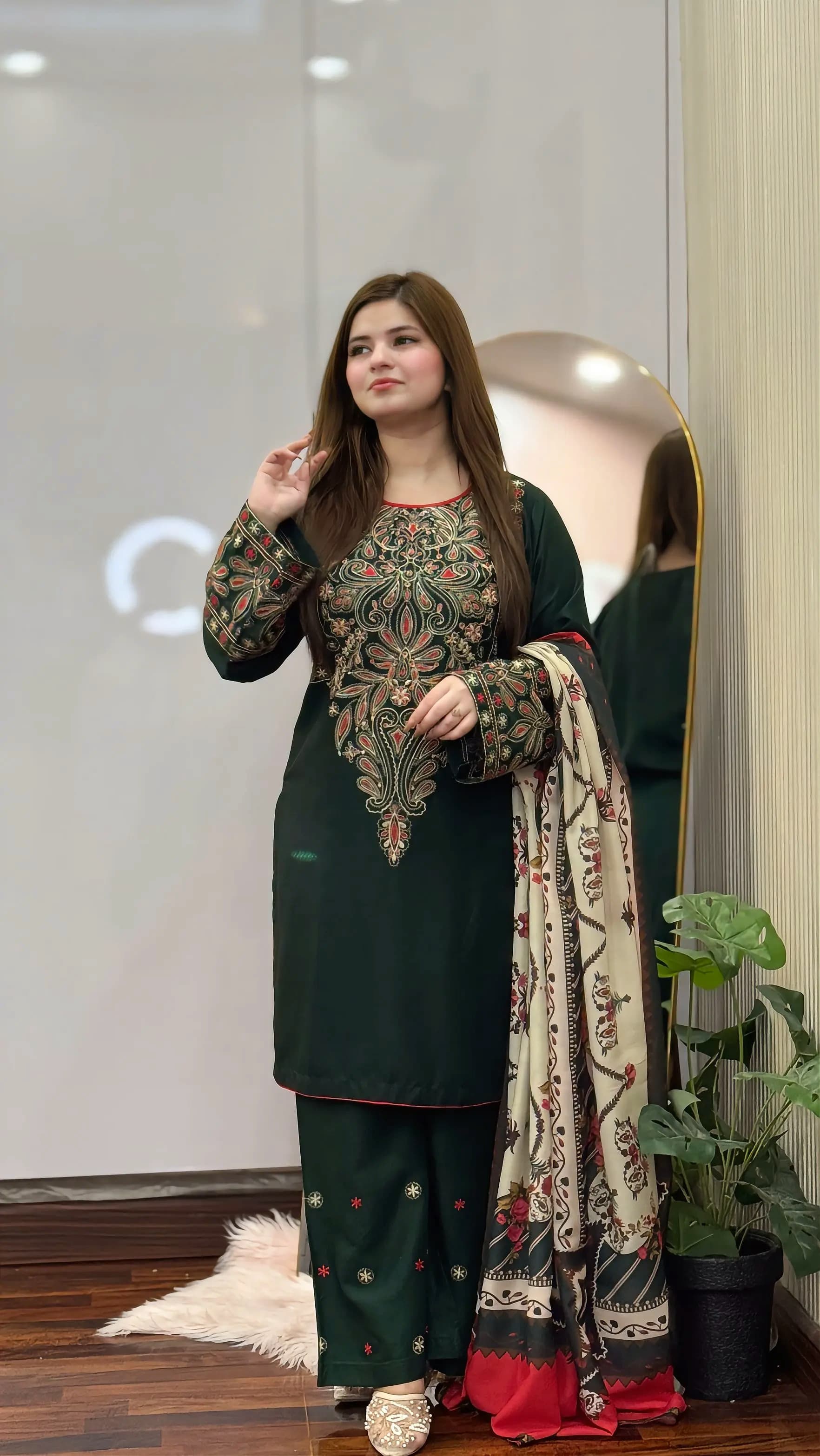 Linen Embroidered-3PC