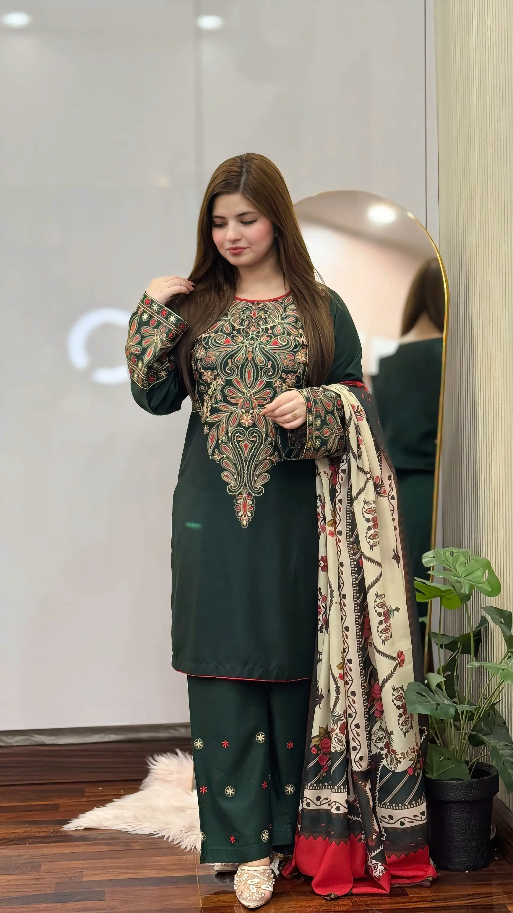 Linen Embroidered-3PC