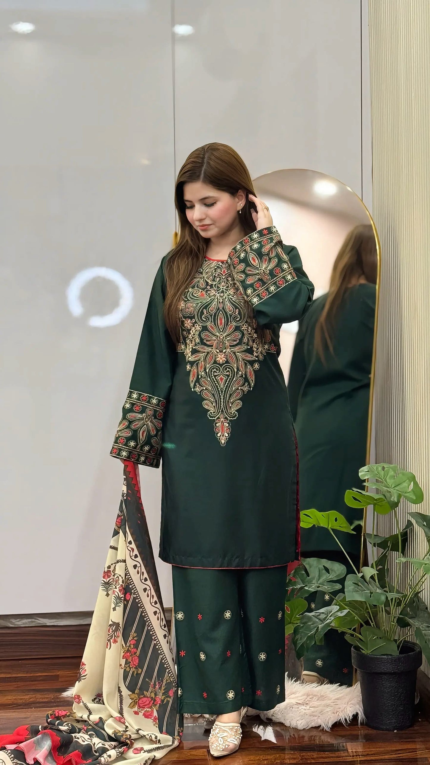 Linen Embroidered-3PC
