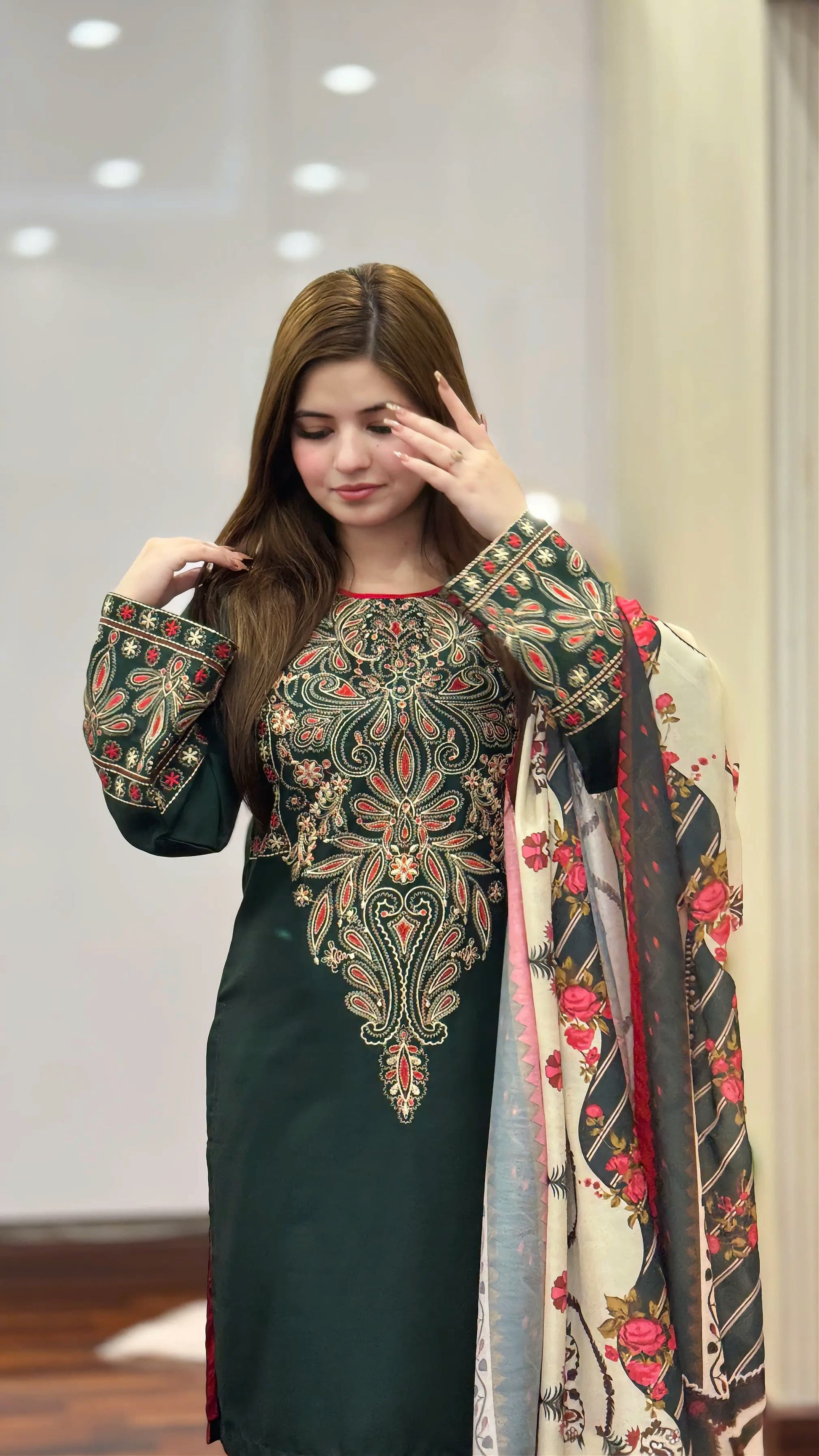Linen Embroidered-3PC