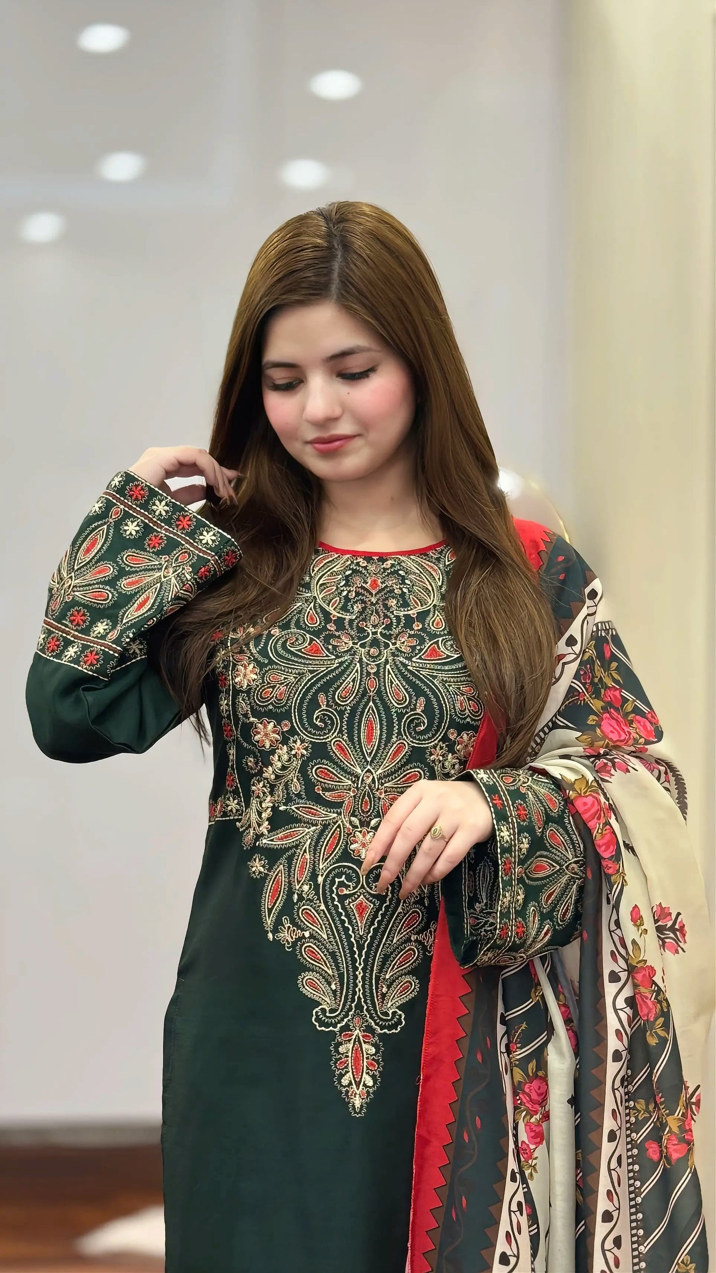 Linen Embroidered-3PC
