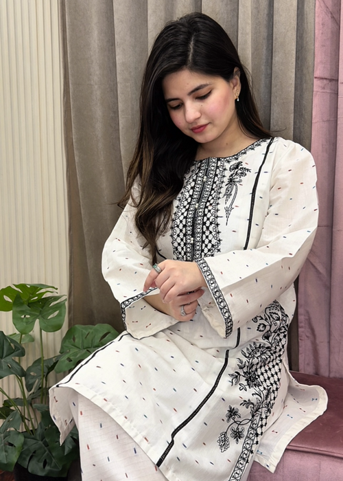 Cotton Embroidered 2-PC