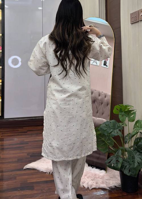 Cotton Embroidered 2-PC