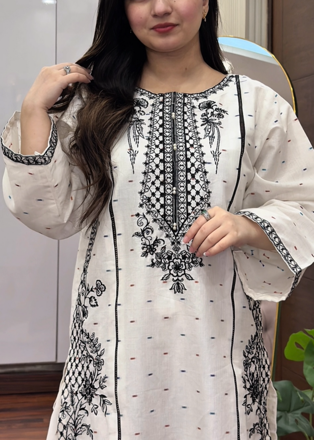 Cotton Embroidered 2-PC