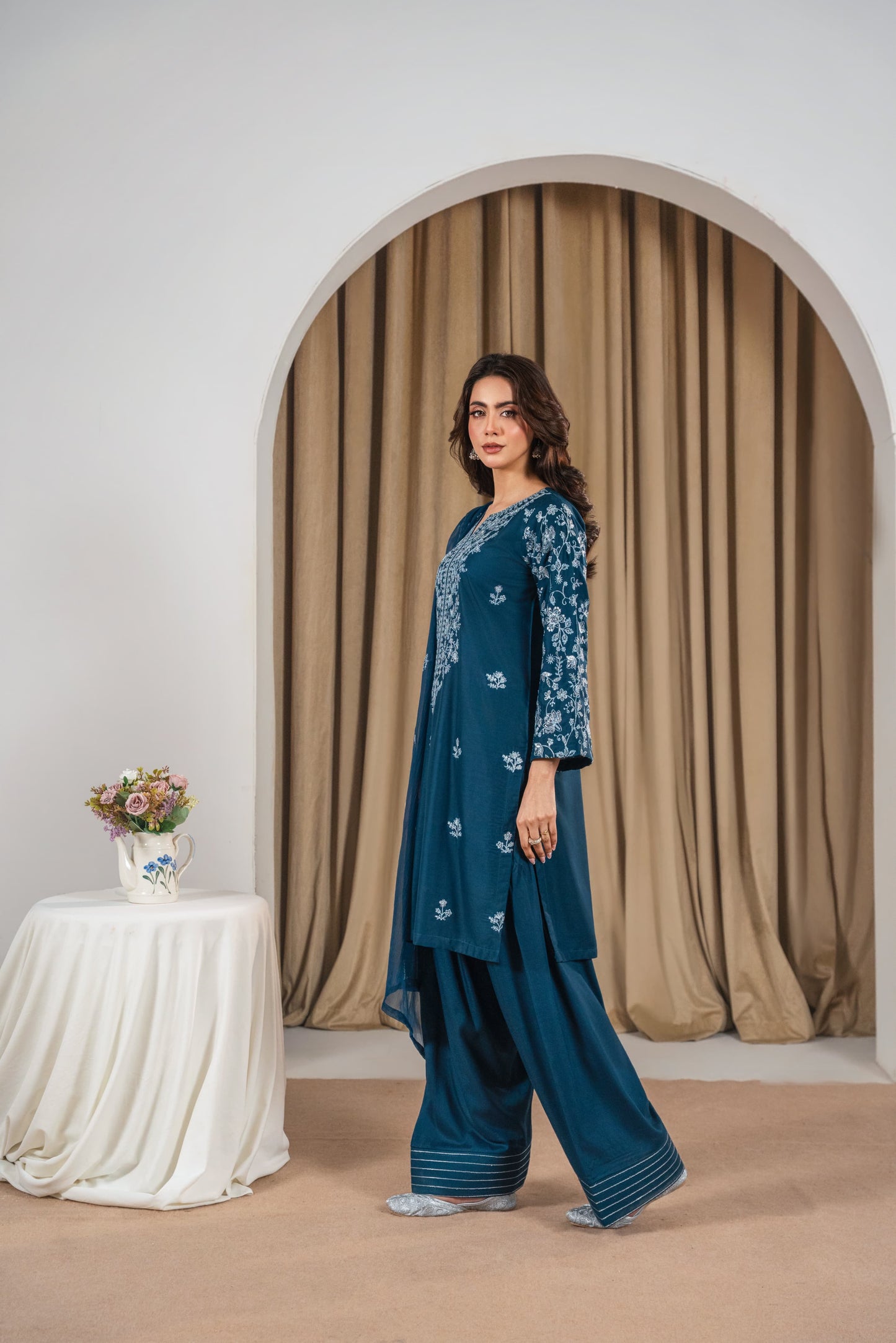 Linen Embroidered-3PC