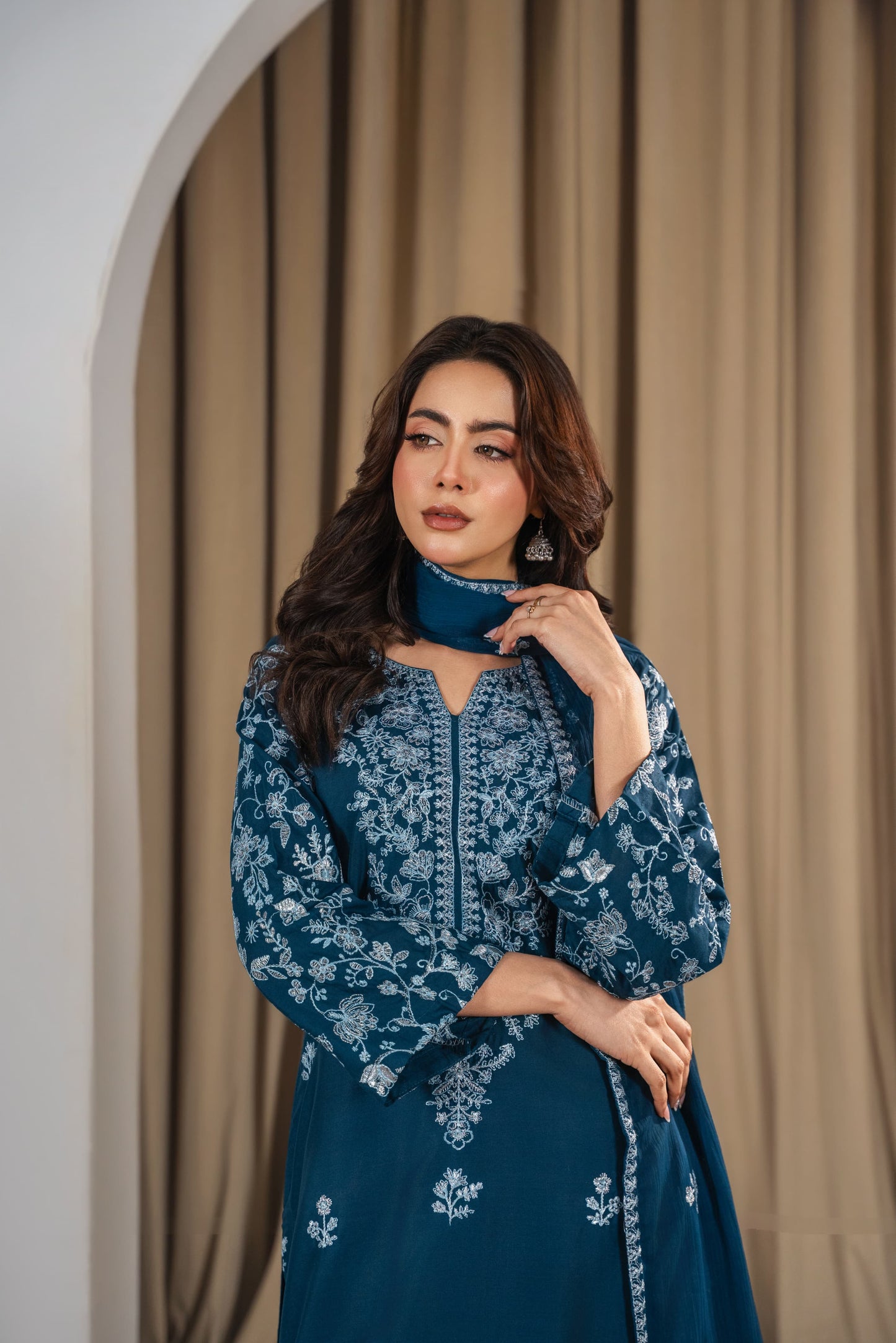 Linen Embroidered-3PC