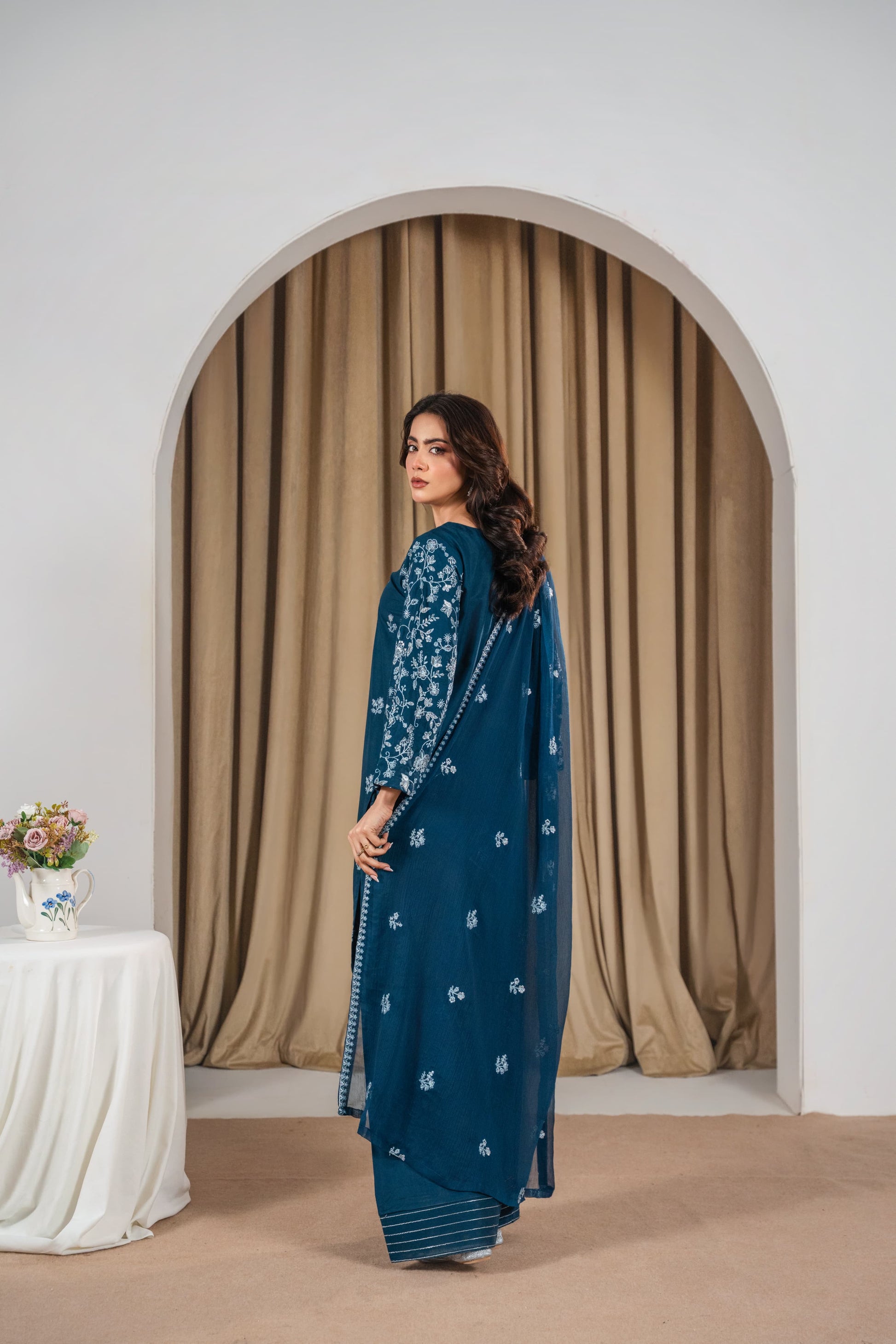 Linen Embroidered-3PC
