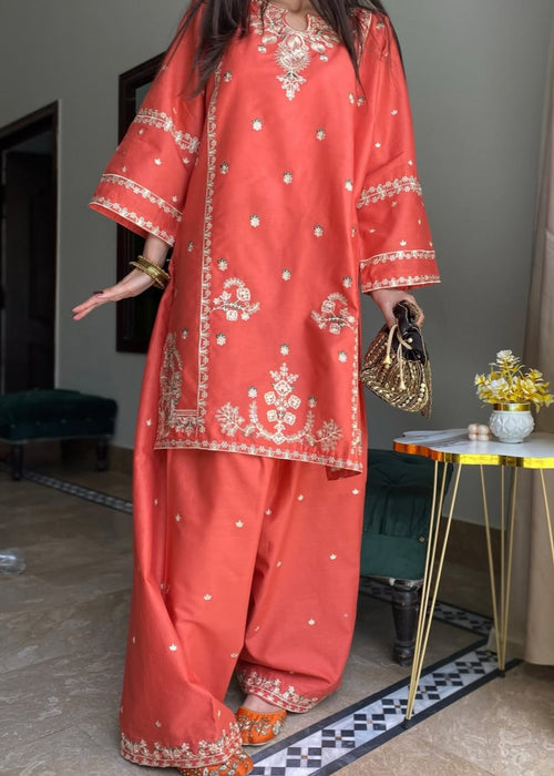 Linen Embroidered-2PC 