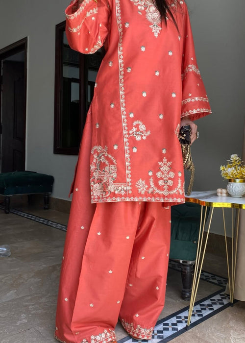 Linen Embroidered-2PC 
