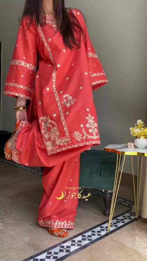 Linen Embroidered-2PC 