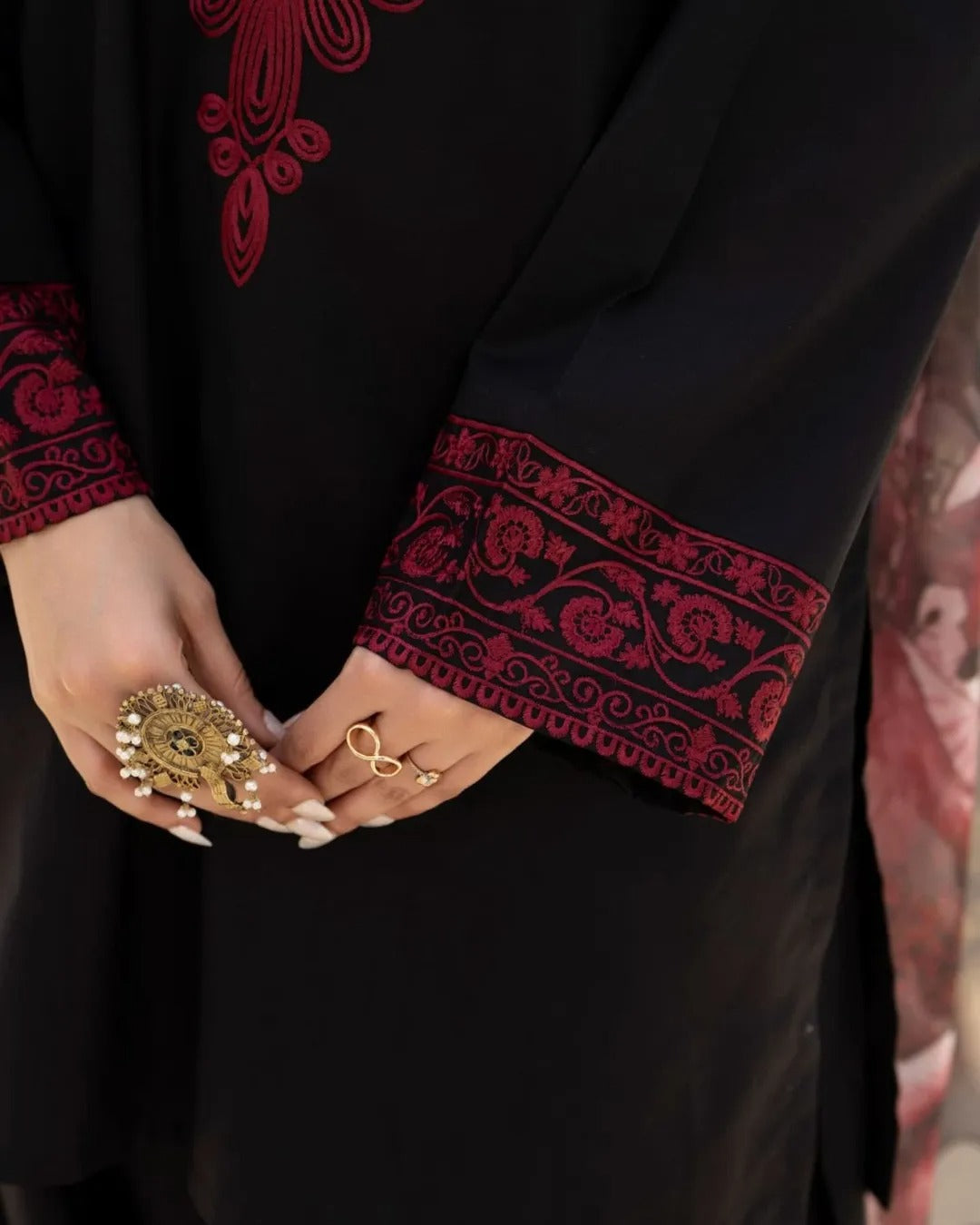 Linen Embroidered 3-PC
