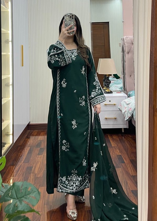 Linen Embroidered-3PC