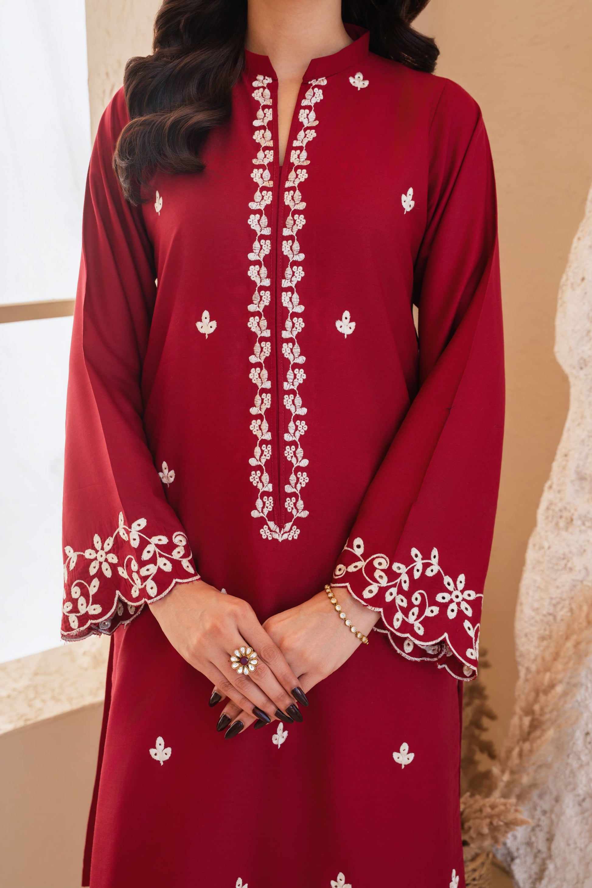 Linen Embroidered-2PC