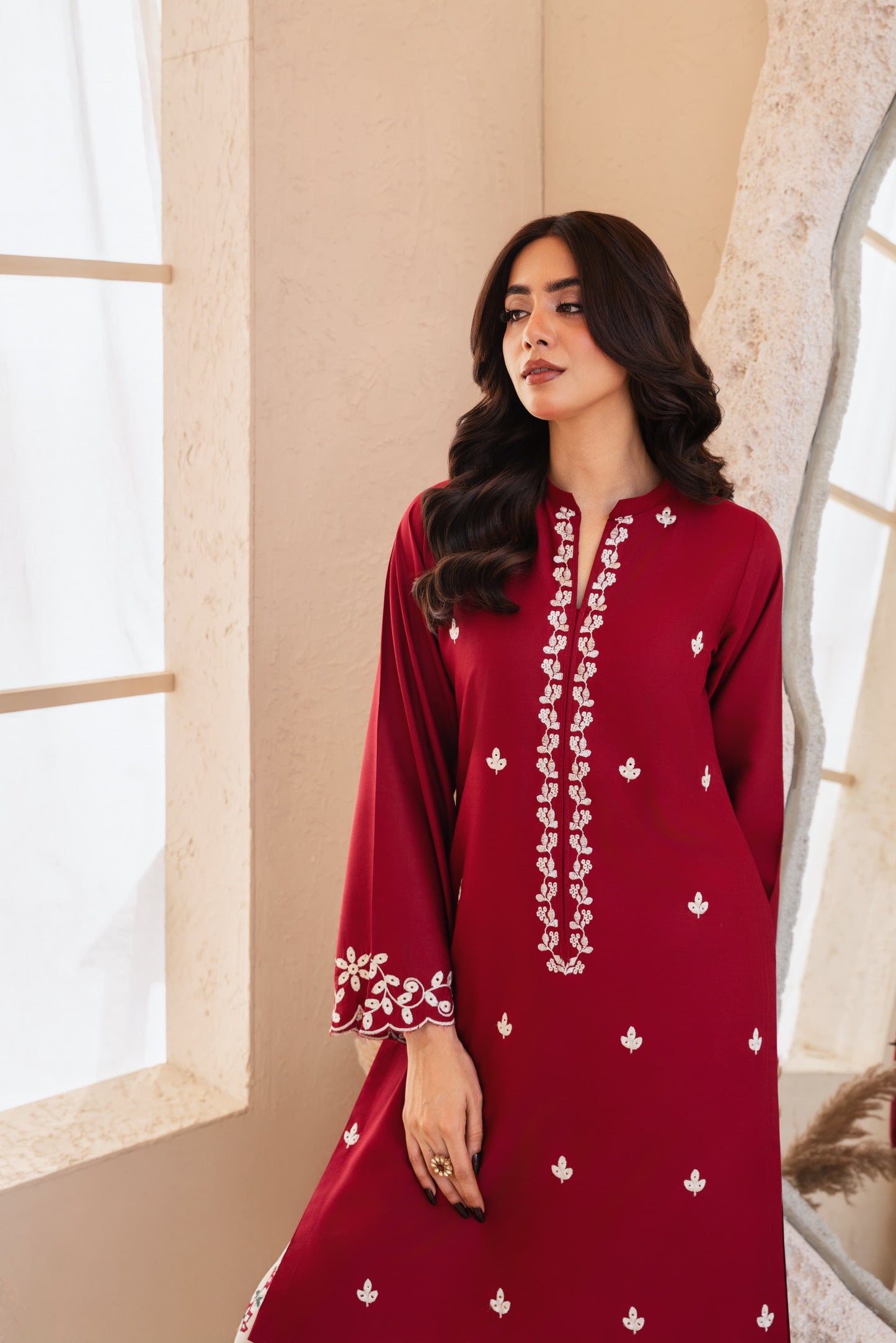 Linen Embroidered-2PC