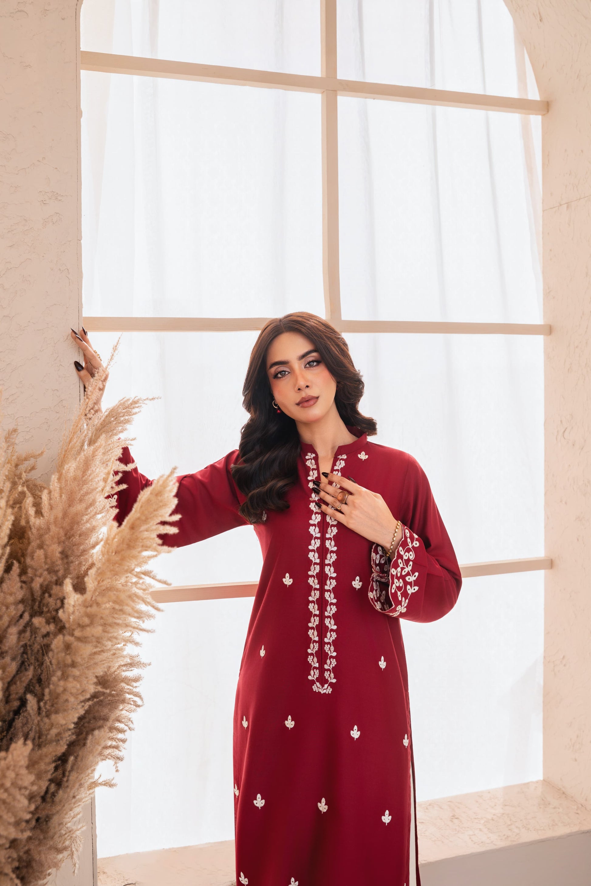 Linen Embroidered-2PC