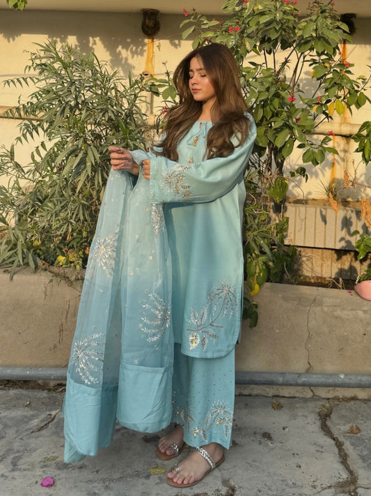 Cotton Lawn Embroidered 3-PC