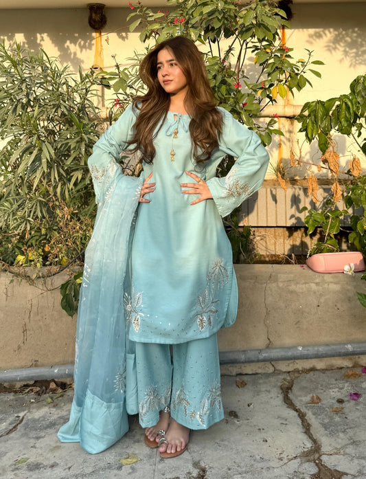 Cotton Lawn Embroidered 3-PC