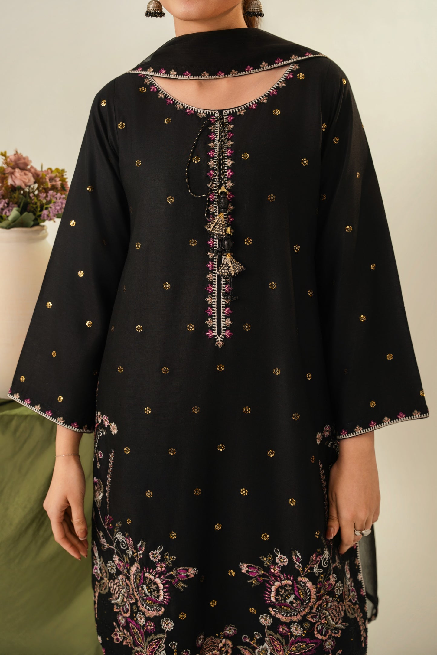 Linen Embroidered-3PC